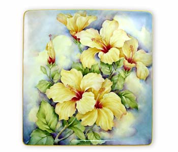Plate painted by Judith Standing