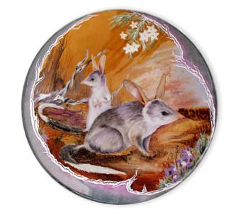 Plate painted by Ruth Robartson